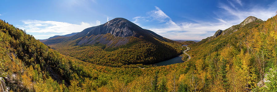 Franconia Notch Autumn Panorama Photograph by White Mountain Images