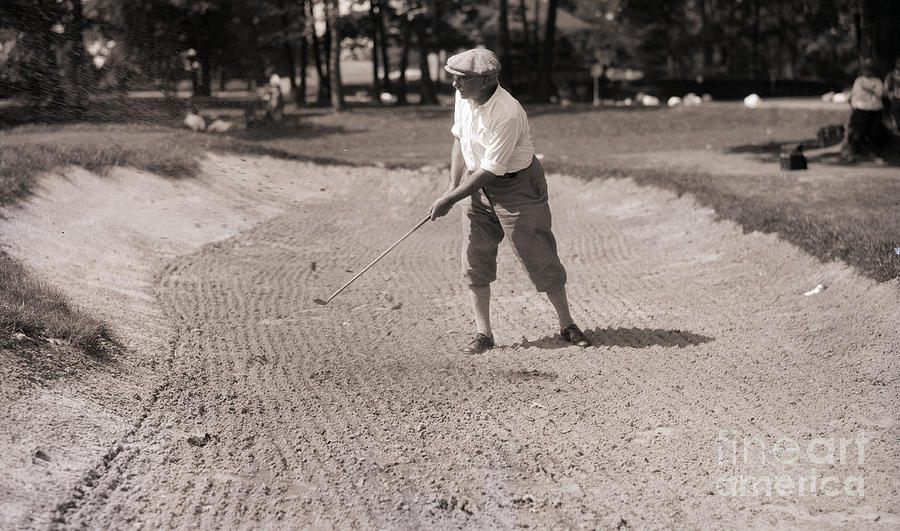 Frank Hoyt Swinging Golf Club Photograph by Bettmann