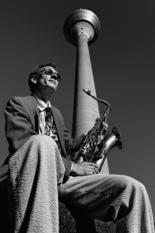 Music Photograph - Frank M., Saxophonist by Klaus Ratzer