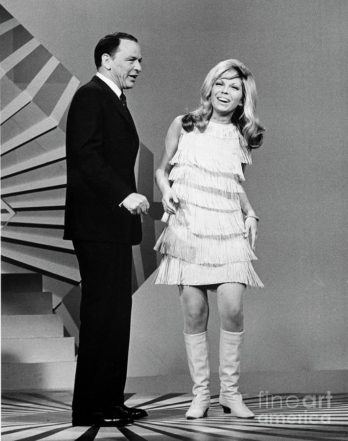 Frank Sinatra And Daughter Nancy On Tv Photograph by Bettmann