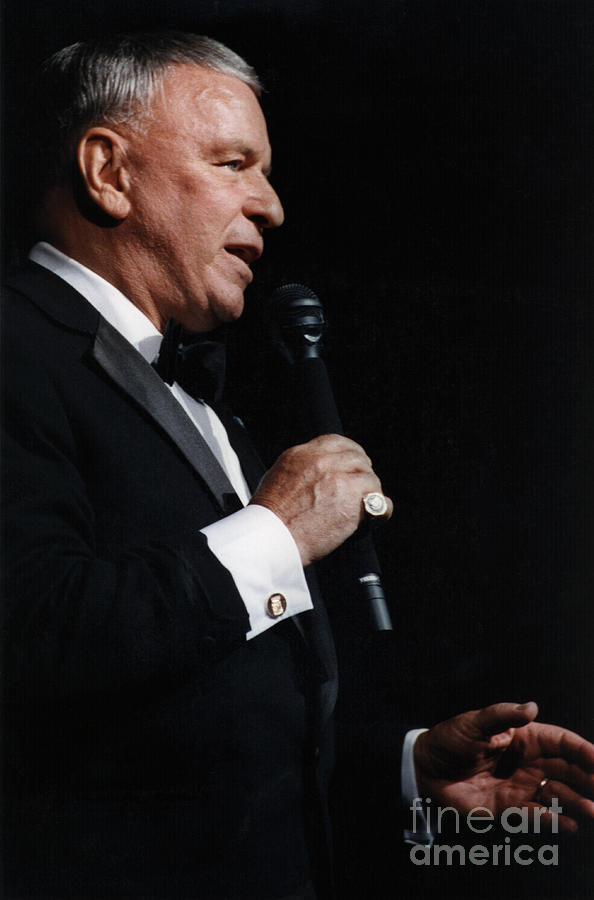 Frank Sinatra At Earthquake Benefit Photograph by Bettmann