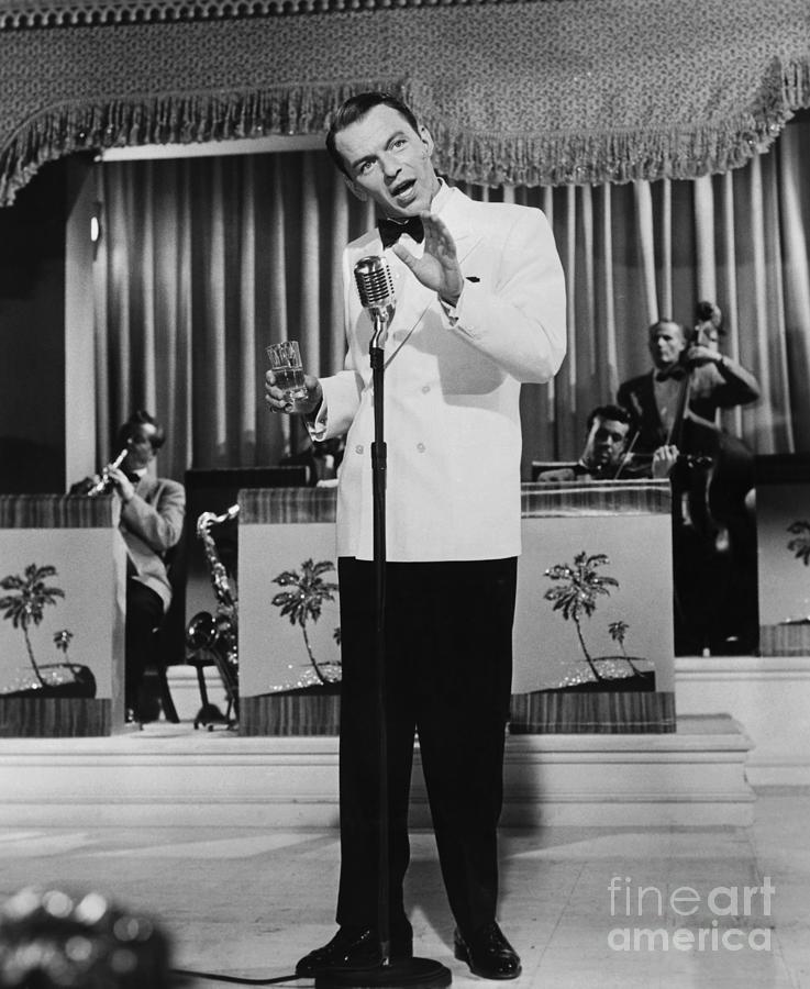 Frank Sinatra At Microphone Photograph by Bettmann