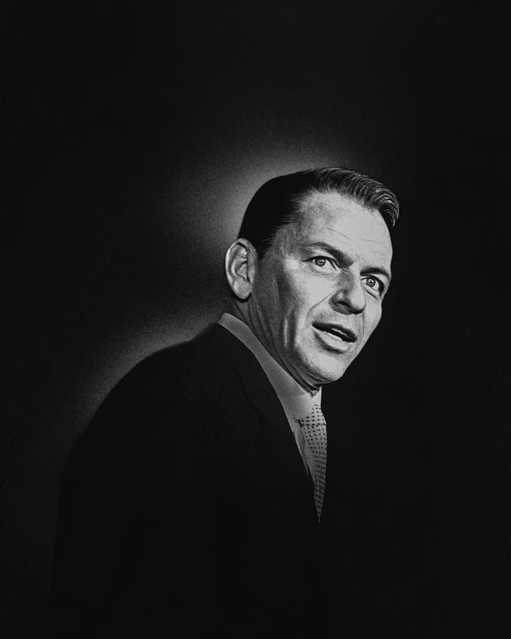 Frank Sinatra Photograph - Frank Sinatra Dramatic Portrait by Globe Photos