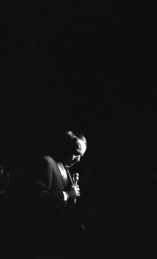Frank Sinatra Photograph - Frank Sinatra on stage At UCLA by Michael Rougier