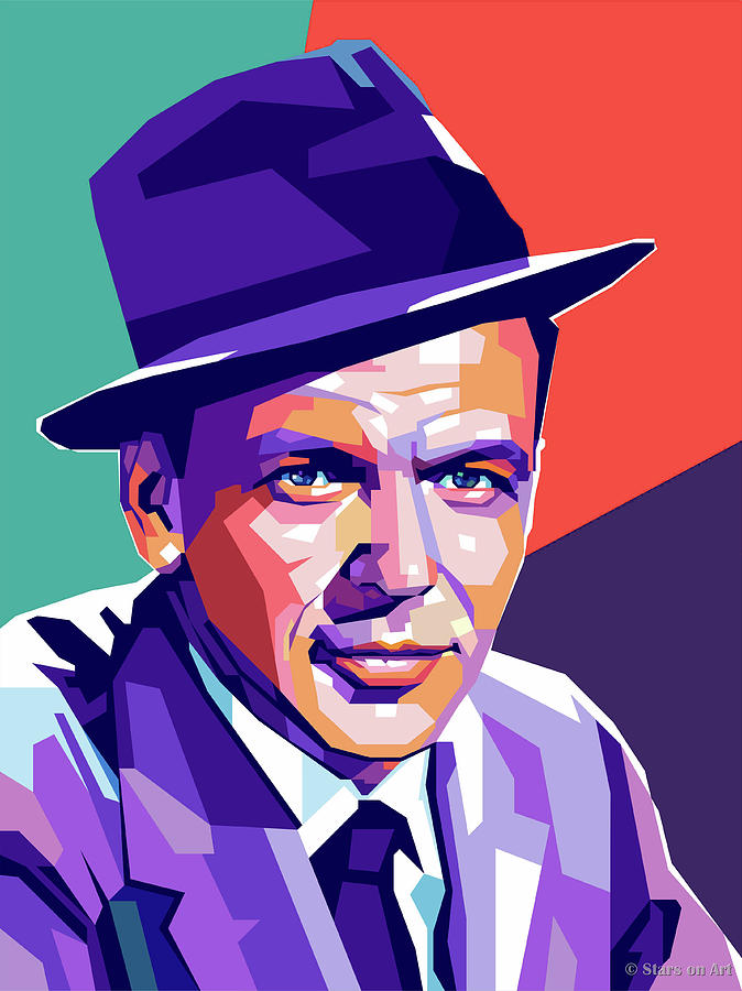 Frank Digital Art - Frank Sinatra pop art by Stars on Art