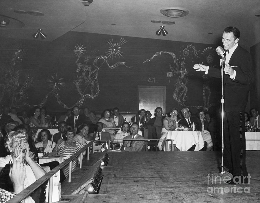 Frank Sinatra Singing At The Ziegfeld Photograph by Bettmann