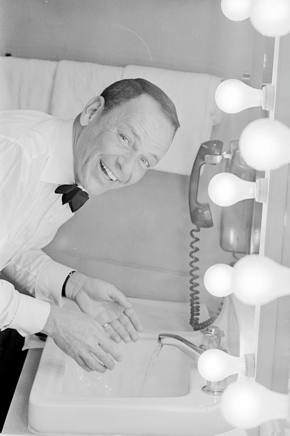 Frank Sinatra Washing His Face In His Photograph by John Dominis Frank Sinatra Washing His Face In His Photograph by John Dominis