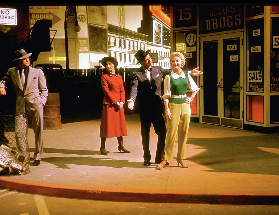 Frank Sinatra, Vivian Blaine, Marlon Brando, and Jean Simmons Photograph by Gjon Mili
