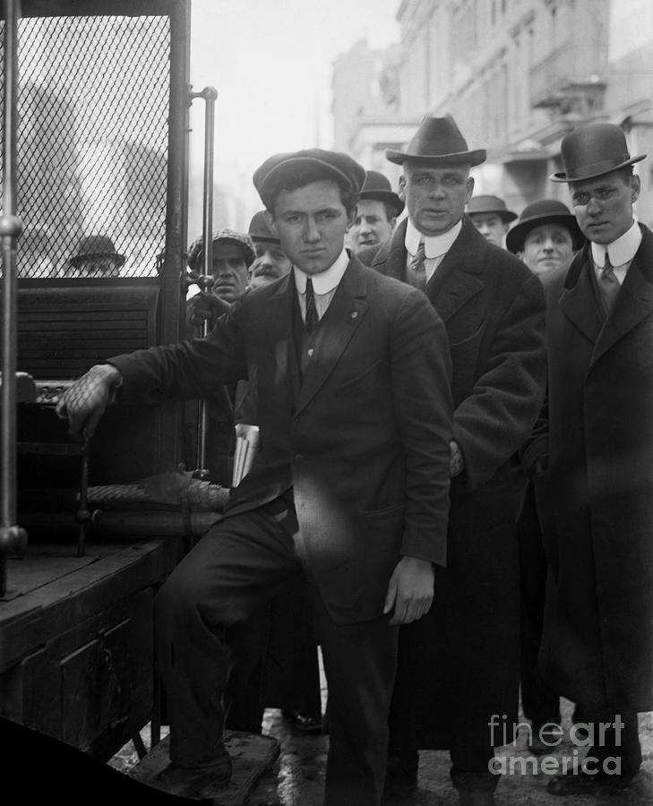 Frank Tannenbaum And Rear Of Truck by Bettmann