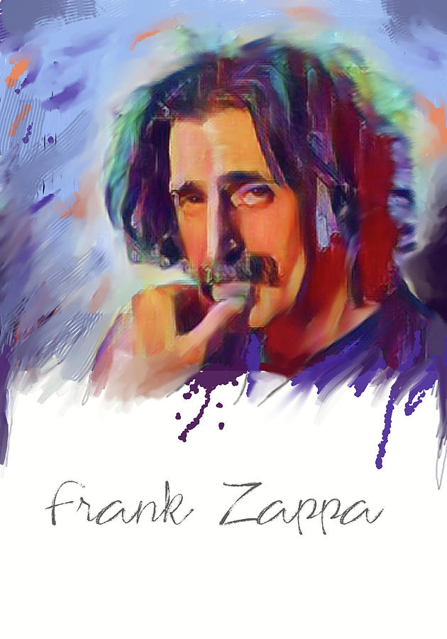 Zappa Mixed Media - frank zappa - Original Painting Print by Md Jo Zappa Mixed Media - frank zappa - Original Painting Print by Md Jo