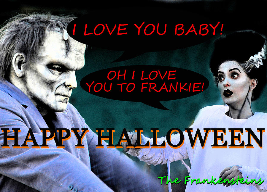 Frankenstein love story custom card Photograph by David Lee Thompson