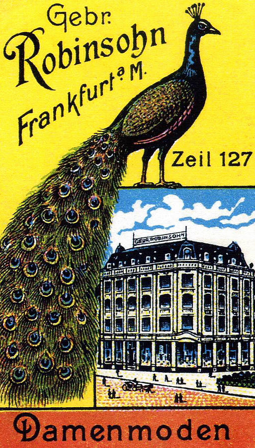 Frankfort Germany Peacock for womens clothes Painting by Frankfurt
