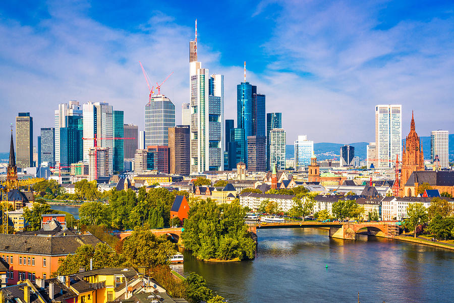 Architecture Photograph - Frankfurt Am Main, Germany Skyline by Sean Pavone