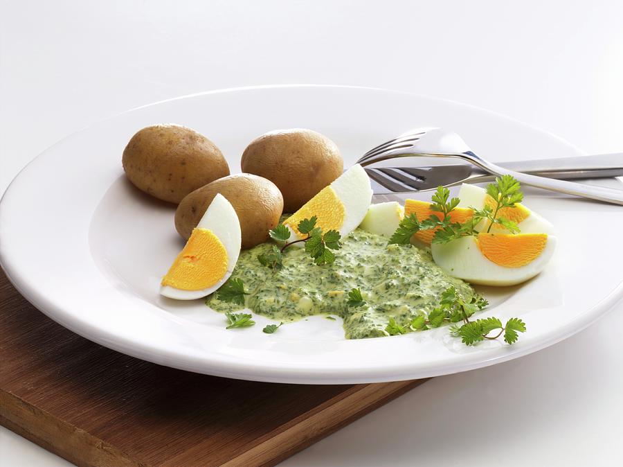 Frankfurt Green Sauce With Eggs And Potatoes Photograph by Linda Sonntag