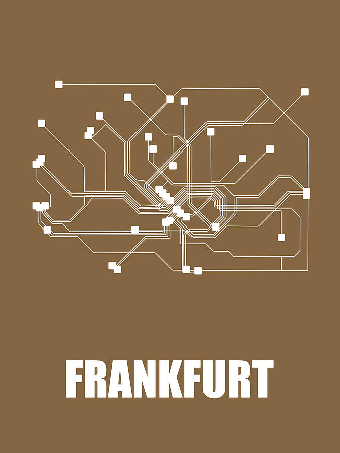Frankfurt Digital Art - Frankfurt Subway Map 2 by Naxart Studio Frankfurt Digital Art - Frankfurt Subway Map 2 by Naxart Studio