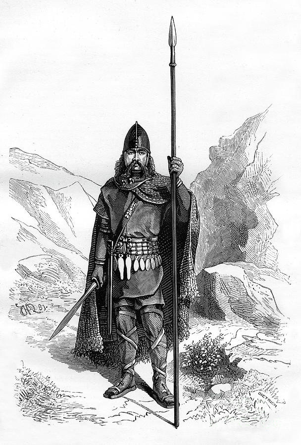 Frankish Chief, C5th Century Drawing by Print Collector - Fine Art America