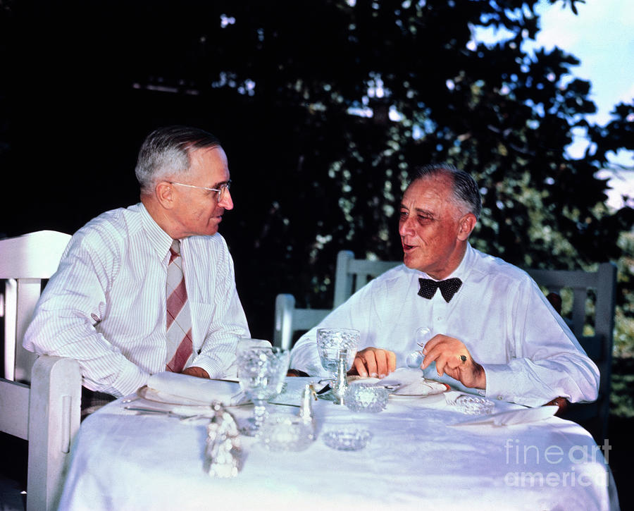 Franklin D. Roosevelt And Harry Truman Photograph by Bettmann