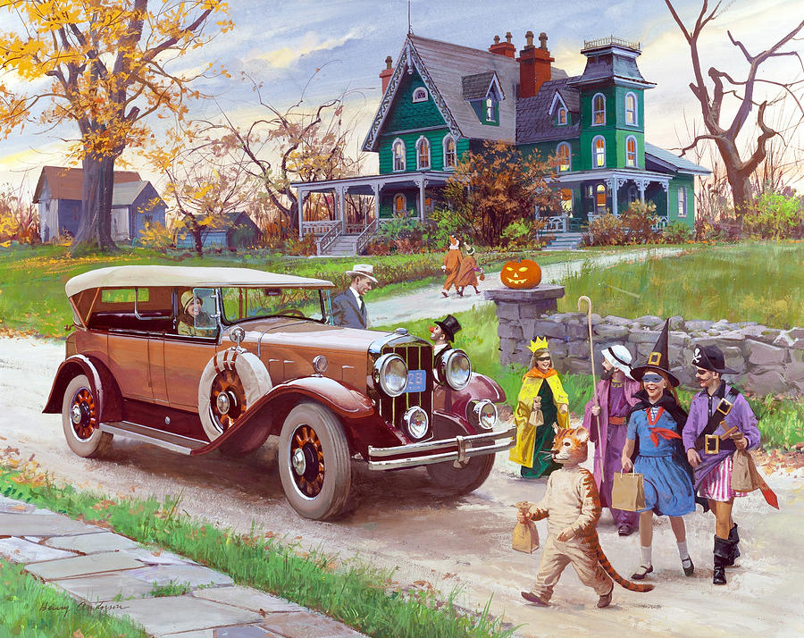 Franklin Sports Car 1929 Painting by Harry Anderson