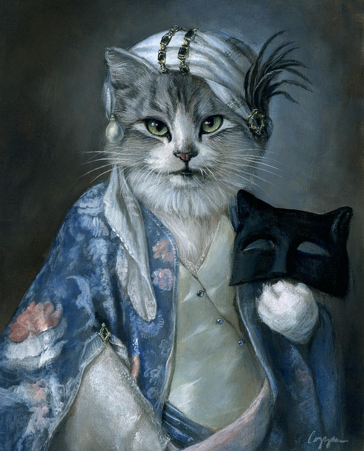 Cat Painting - Frannie by Melinda Copper Cat Painting - Frannie by Melinda Copper