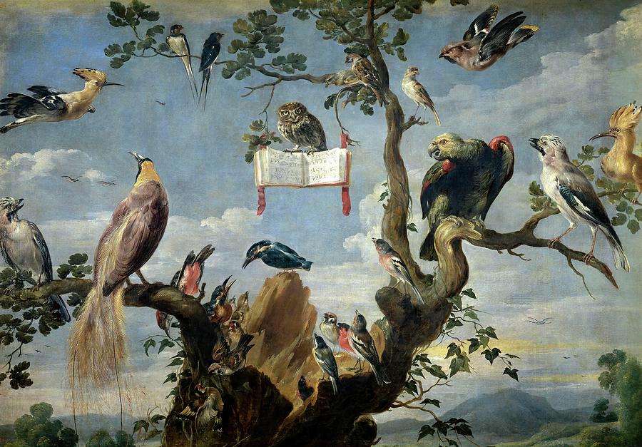 Frans Snyders / Concert of the Birds, 1629-1630, Flemish School. Painting by Frans Snyders -1579-1657-