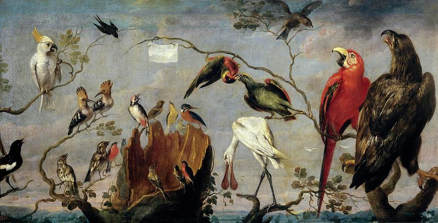 Frans Snyders / Concert of the Birds, 17th century, Flemish School, Oil on canvas. Painting by Frans Snyders -1579-1657-