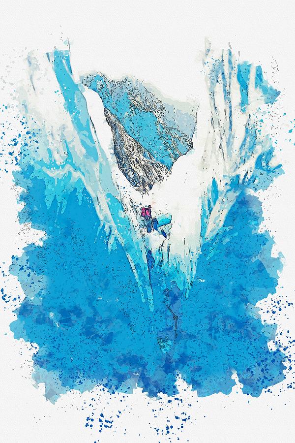 Franz Josef Glacier -  watercolor by Adam Asar Painting by Celestial Images