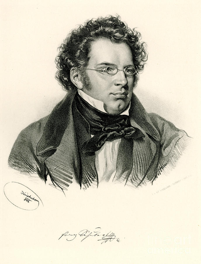 Franz Peter Schubert, Phototype Drawing by German School