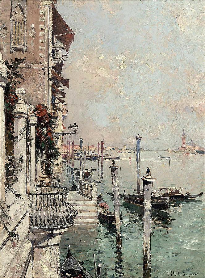 Nature Painting - Franz Richard Unterberger Austrian, 1837-1902 On The Grand Canal, Venice by Franz Richard Unterberger Nature Painting - Franz Richard Unterberger Austrian, 1837-1902 On The Grand Canal, Venice by Franz Richard Unterberger