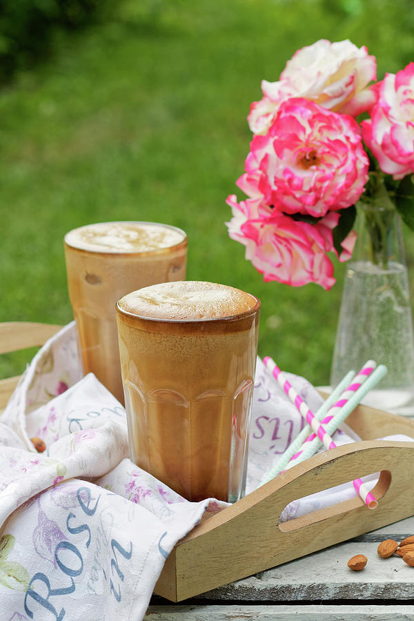 Frappe Coffee In The Garden Photograph by Karolina Nicpon
