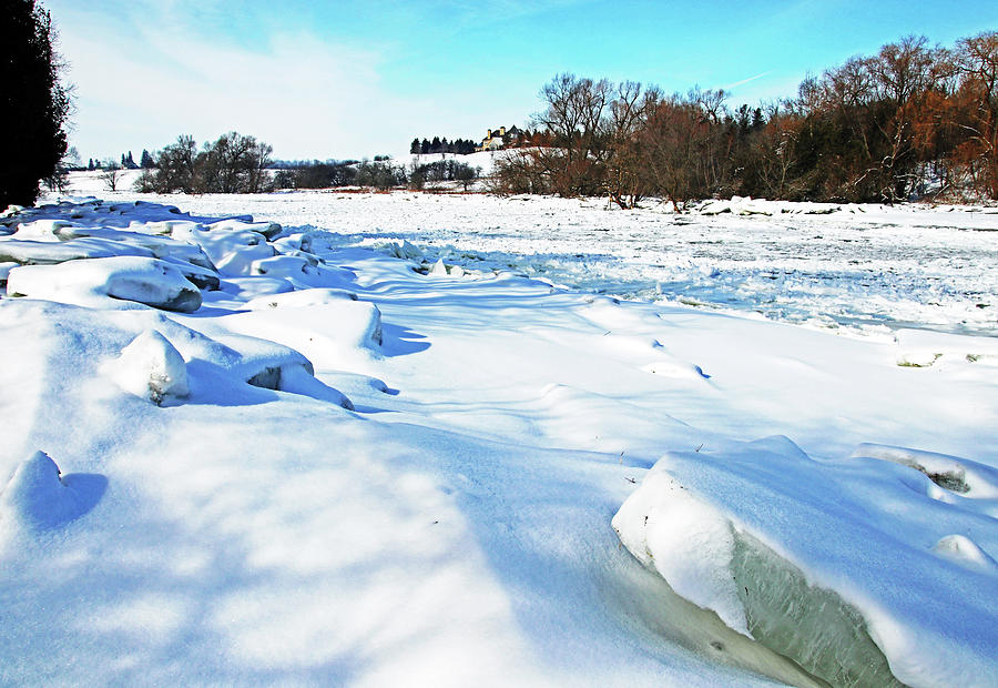 Frazil Ice On The Grand River West Montrose Photograph
