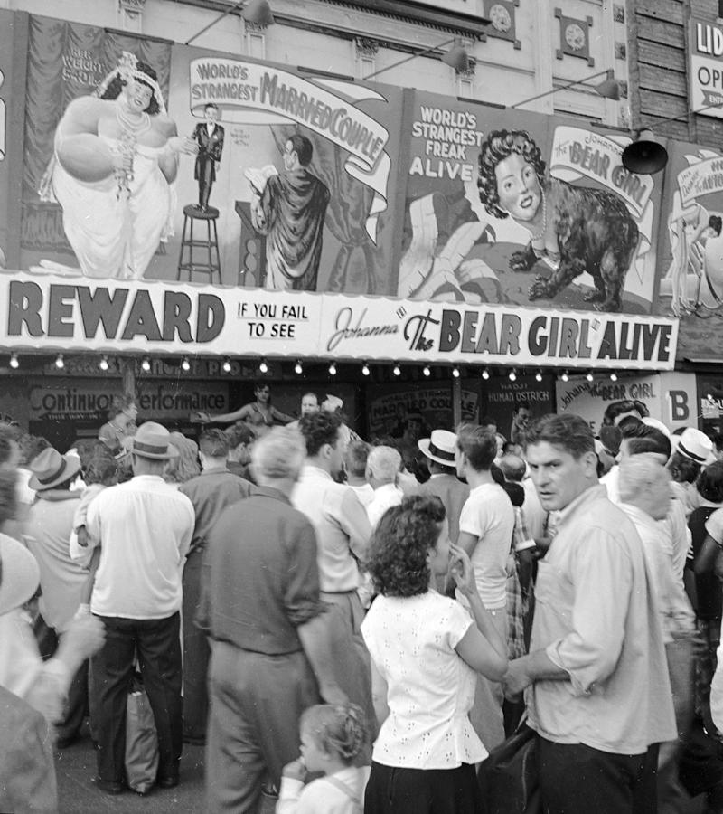 Freak Show At Coney Island Holds A Photograph by New York Daily News Archive