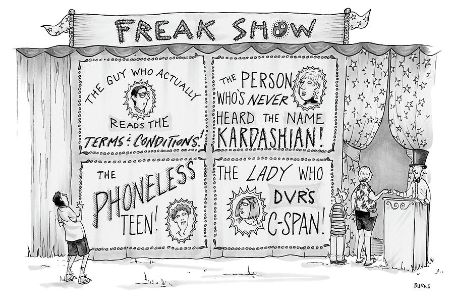 Freak Show Drawing by Teresa Burns Parkhurst Freak Show Drawing by Teresa Burns Parkhurst