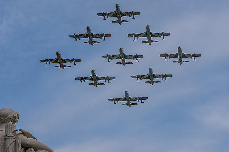 Frecce Tricolori over Udine One Photograph by Wolfgang Stocker