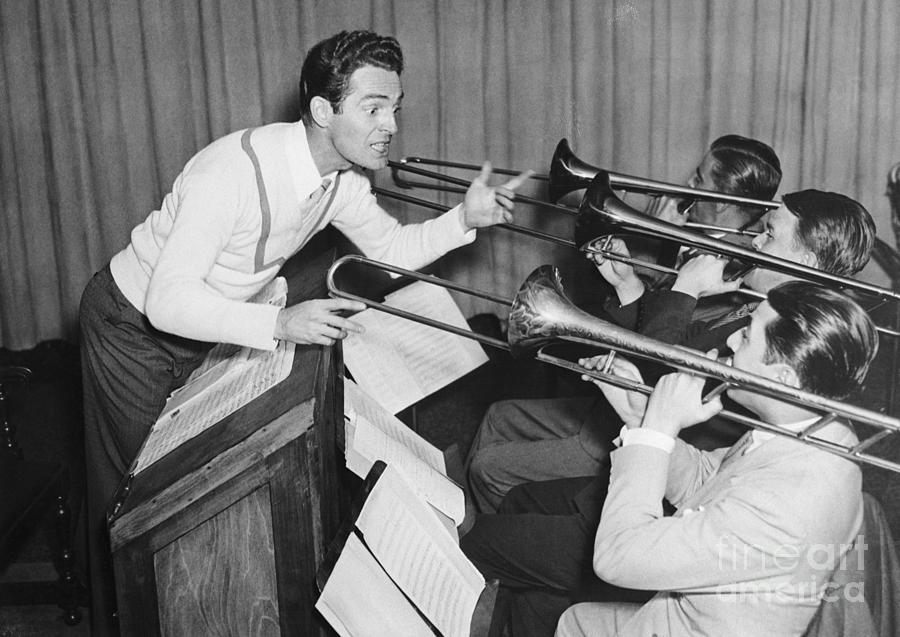 Fred Waring Leading Band To Play Photograph by Bettmann