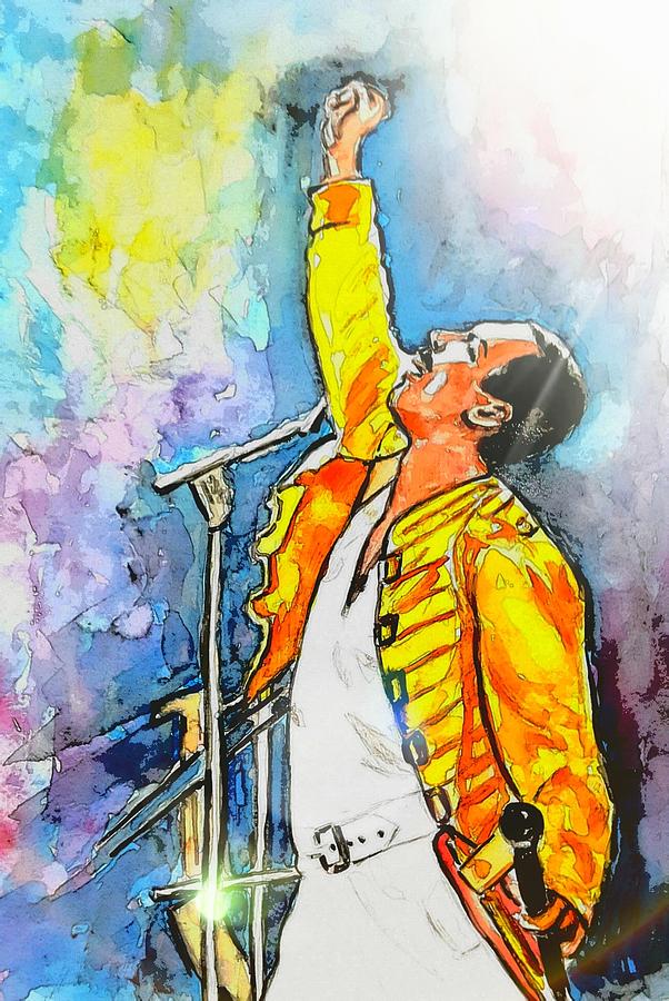 Freddie Mercury Painting - Freddie Mercury12119 by Hae Kim