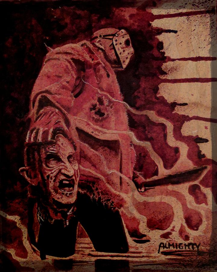 FREDDY vs JASON Painting by Ryan Almighty