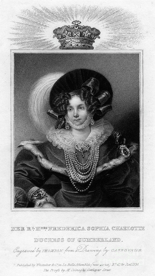 Frederica Sophia Charlotte, Duchess Drawing by Print Collector