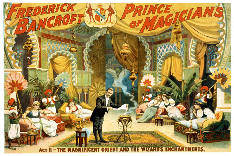 Frederick Bancroft, prince of magicians Painting by Strobridge Litho.