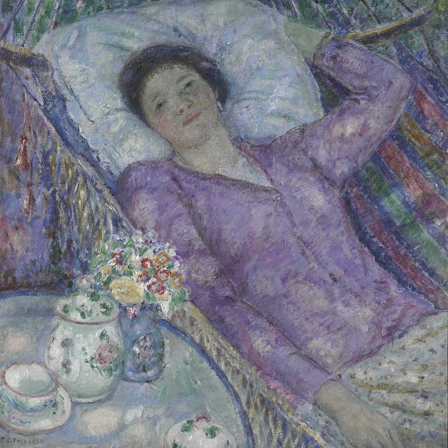 Frederick Carl Frieseke 1874-1939 The Hammock Painting by Celestial ...