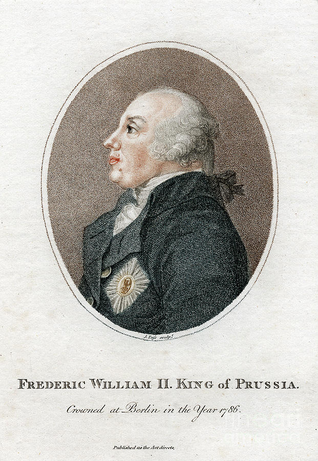 Frederick William II, King Of Prussia Drawing by Print Collector