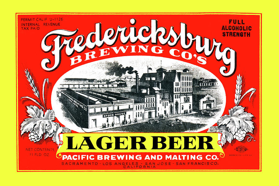 Fredericksburg Brewing Co.s Lager Beer Painting by Unknown