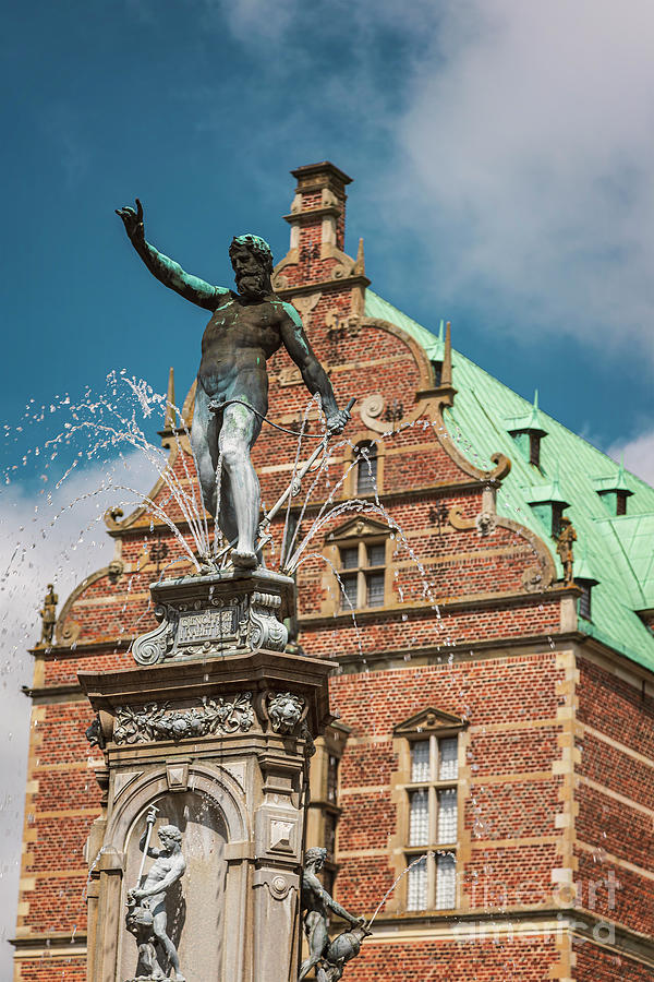 Frederiksborg castle fountain statue Photograph by Sophie McAulay