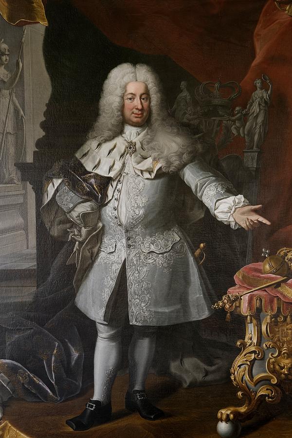 Fredrik I, King of Sweden 1720-1751 Painting by Georg Engelhard Schroder