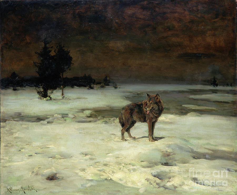 Free And Alone, C.1900 Painting By Alfred Von Wierusz-kowalski - Fine ...