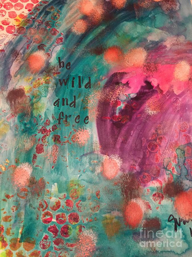Contemporary Abstract Mixed Media - Free and Wild by Jessica Waters Contemporary Abstract Mixed Media - Free and Wild by Jessica Waters
