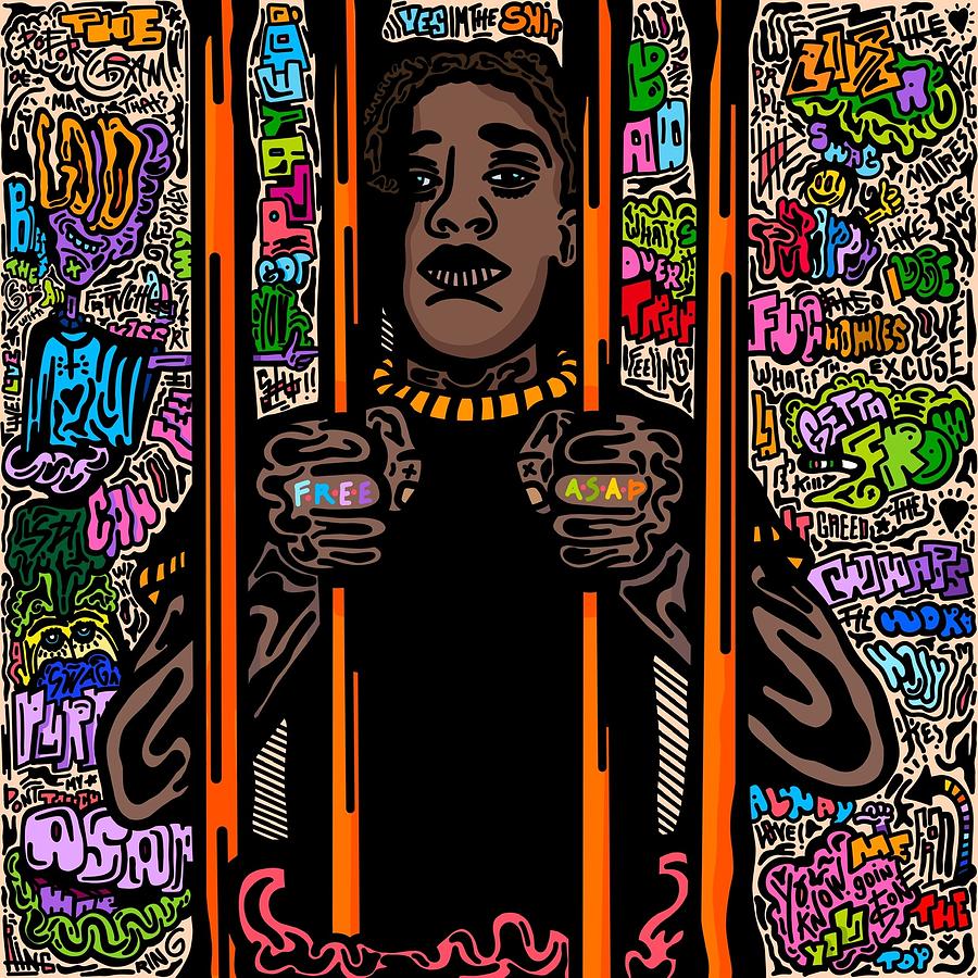 Digital Digital Art - Free ASAP Rocky by Jordan Childs
