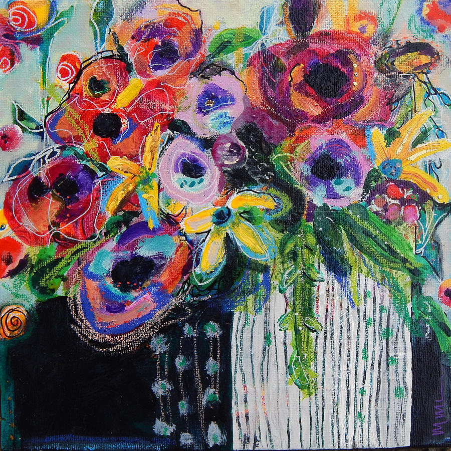 Free Blooms Mixed Media by Mary Conner - Fine Art America