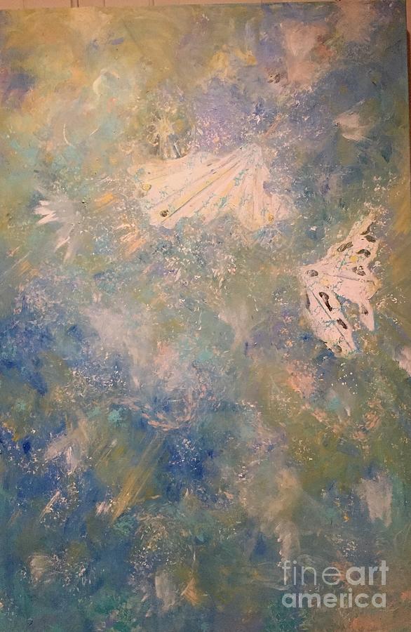 Free Falling Painting by Jacqui Hawk