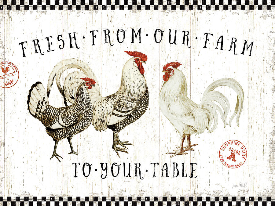 Advertisements Painting - Free Range Fresh I V2 by Katie Pertiet Advertisements Painting - Free Range Fresh I V2 by Katie Pertiet