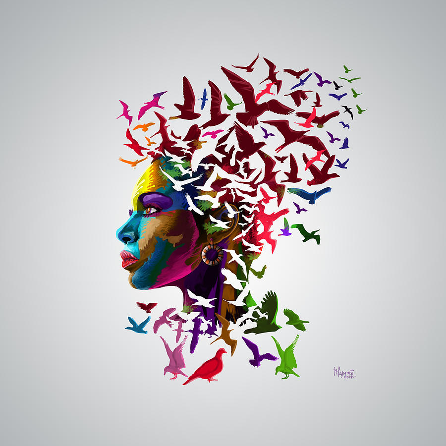 Free Thinker Painting by Anthony Mwangi